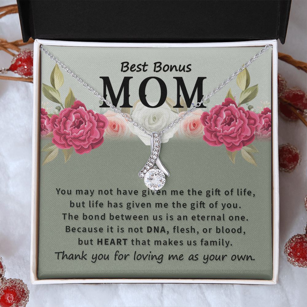 Mother Daughter Necklace as Daughter Gift from Mom, Mom Necklace as Christmas Gift for Mom from Son, Birthday Gift for Mother in Law Necklace, Bonus Mom Gifts for Step Mom Necklace2 Alluring Beauty Necklace