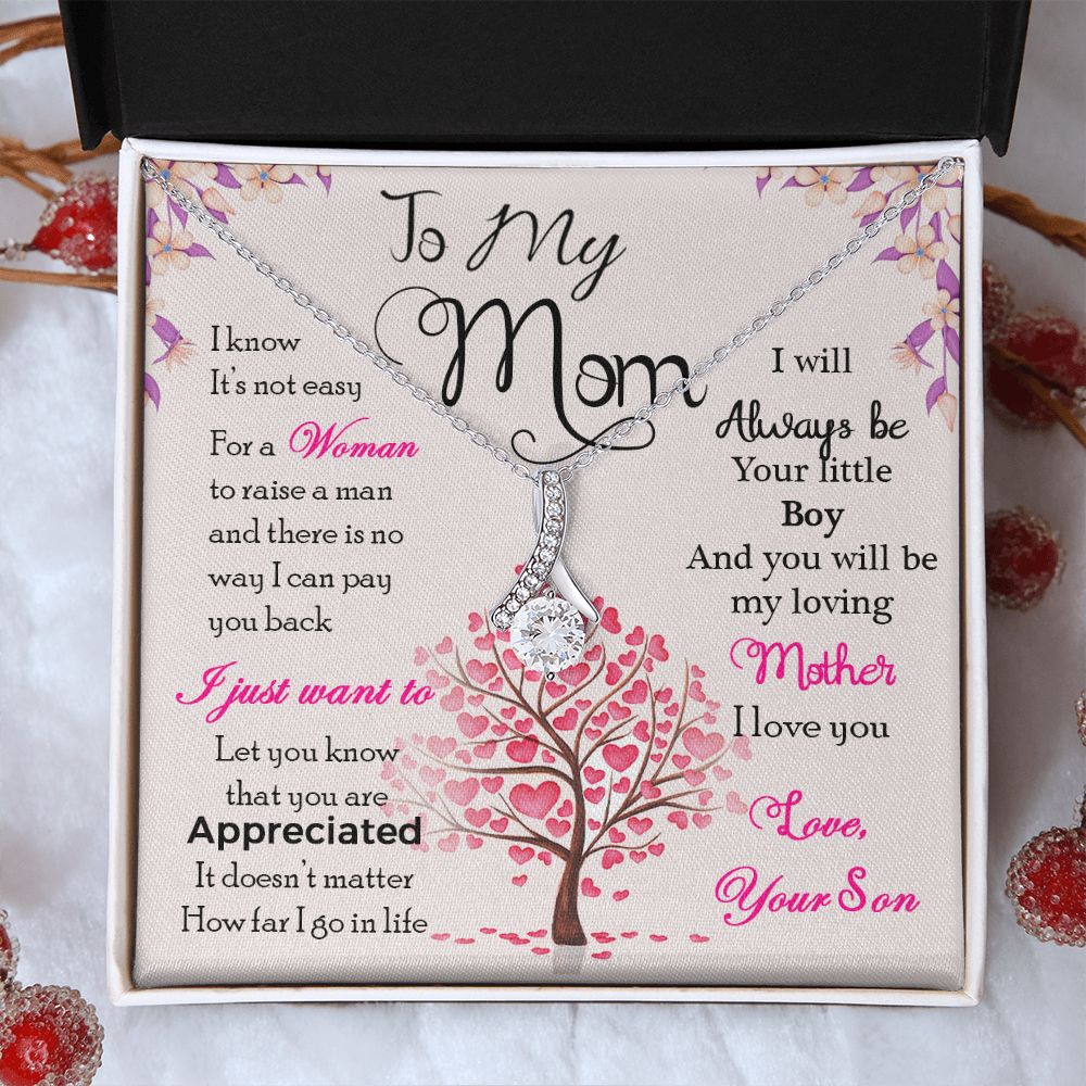 To My Mom Necklace Pendant Gift From Son I Know It's Not Easy For A Woman Necklace For To Mom Happy Mothers Day Mother In Law Gift On Birthday Anniversary Gift 30821 Alluring Beauty Necklace