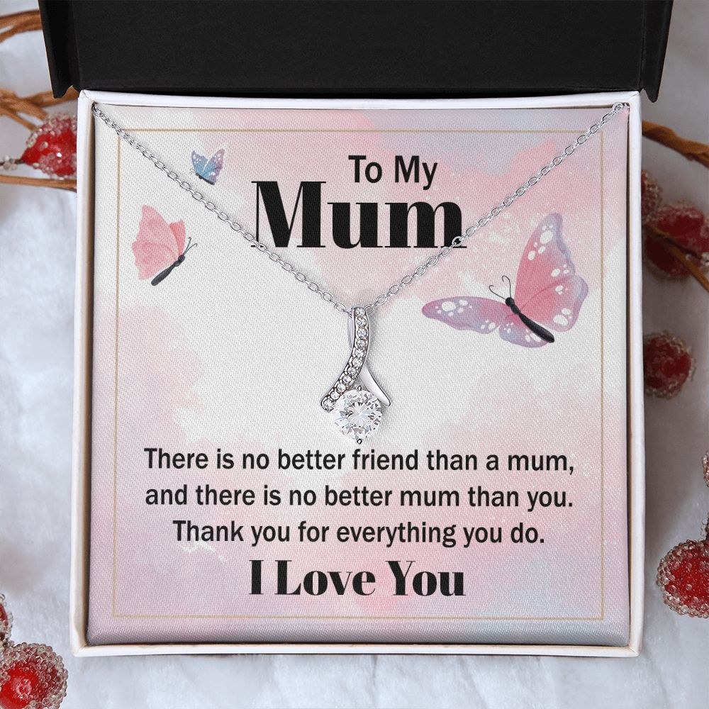 Mom Necklace Gifts for Mom from Daughter to Mom Gifts for Mothers Day from Daughter, To My Mom Necklace from Daughter to Mom Birthday Gifts Necklace with Message Card and Gift Box19 Alluring Beauty Necklace
