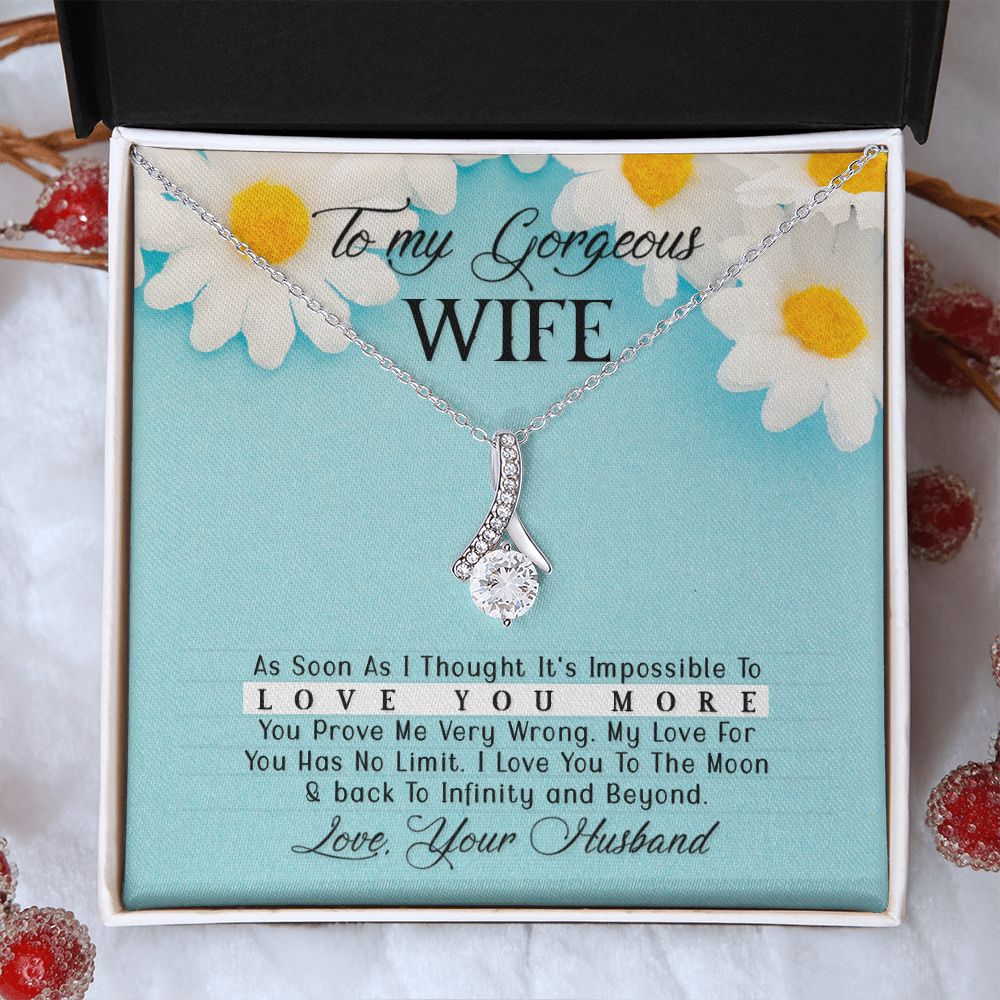 Birthday Gifts For Wife, Necklace Gifts For Wife From Husband, To My Wife Jewelry For Women , To My Wife Necklace  from Husband Wedding Anniversary Present For Wife, Beautiful Wife Jewelry Christmas33 Alluring Beauty Necklace