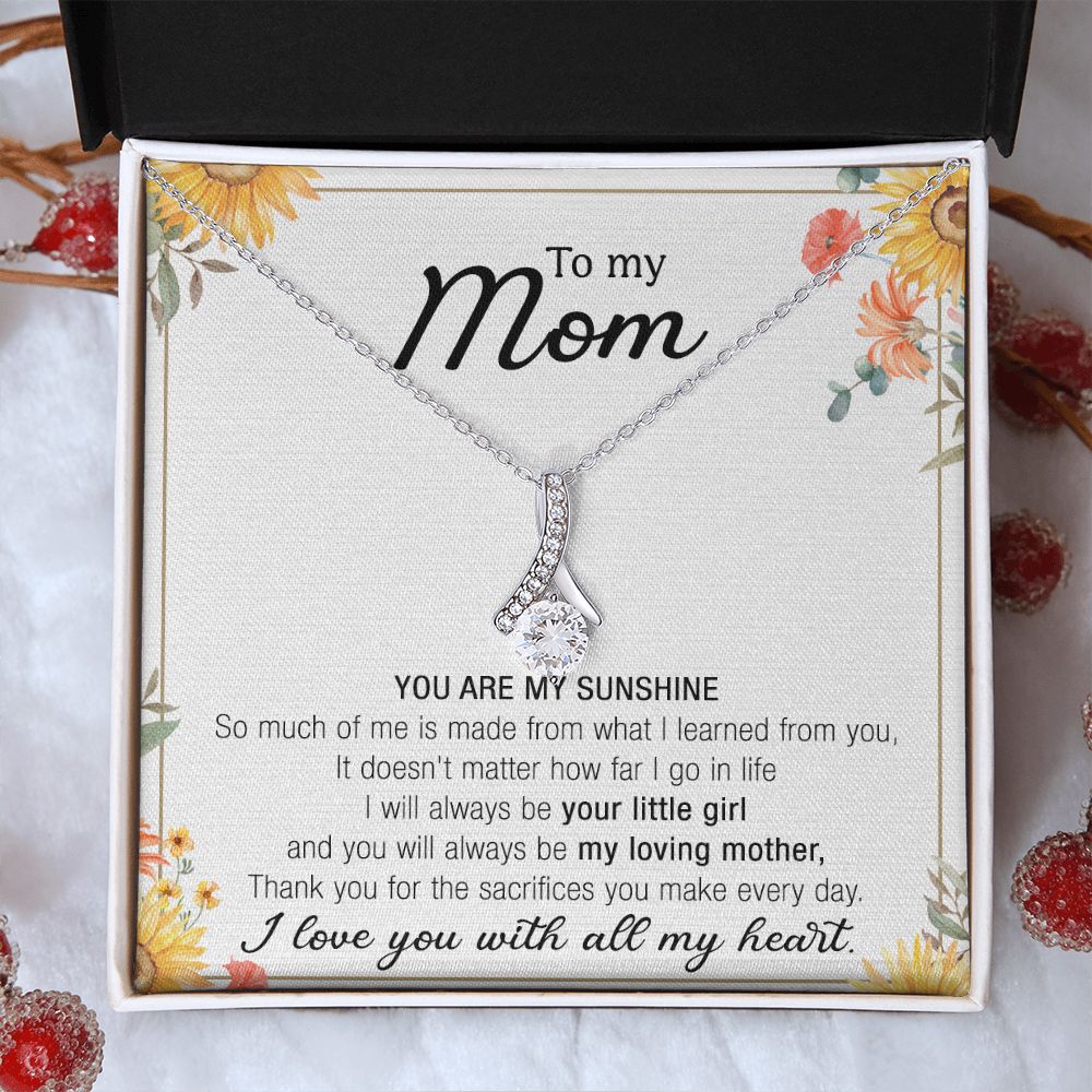 Mom Necklace Gifts for Mom from Daughter to Mom Gifts for Mothers Day from Daughter, To My Mom Necklace from Daughter to Mom Birthday Gifts Necklace with Message Card and Gift Box13 Alluring Beauty Necklace