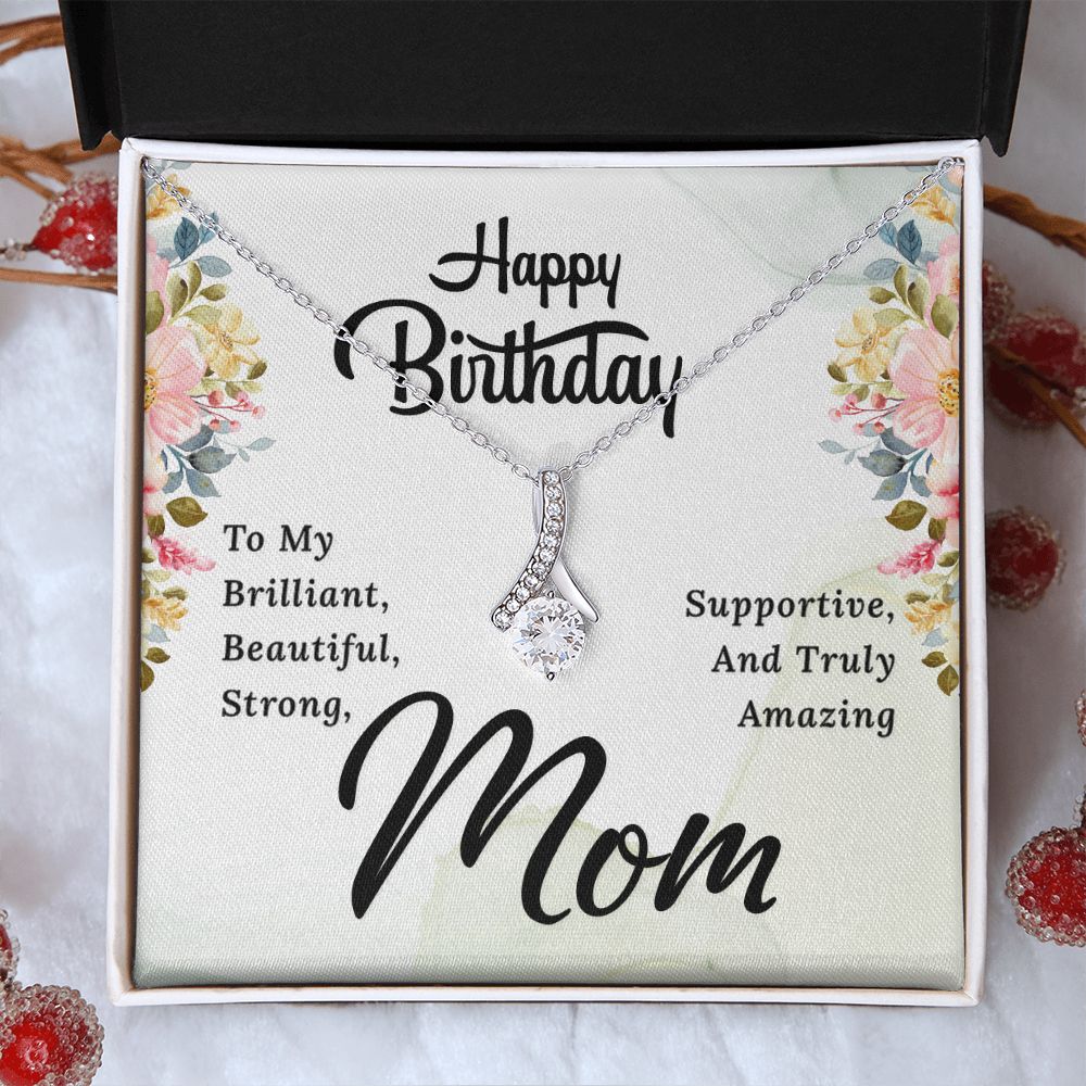 Mom Necklace Gifts for Mom from Daughter to Mom Gifts for Mothers Day from Daughter, To My Mom Necklace from Daughter to Mom Birthday Gifts Necklace with Message Card and Gift Box2229 Alluring Beauty Necklace
