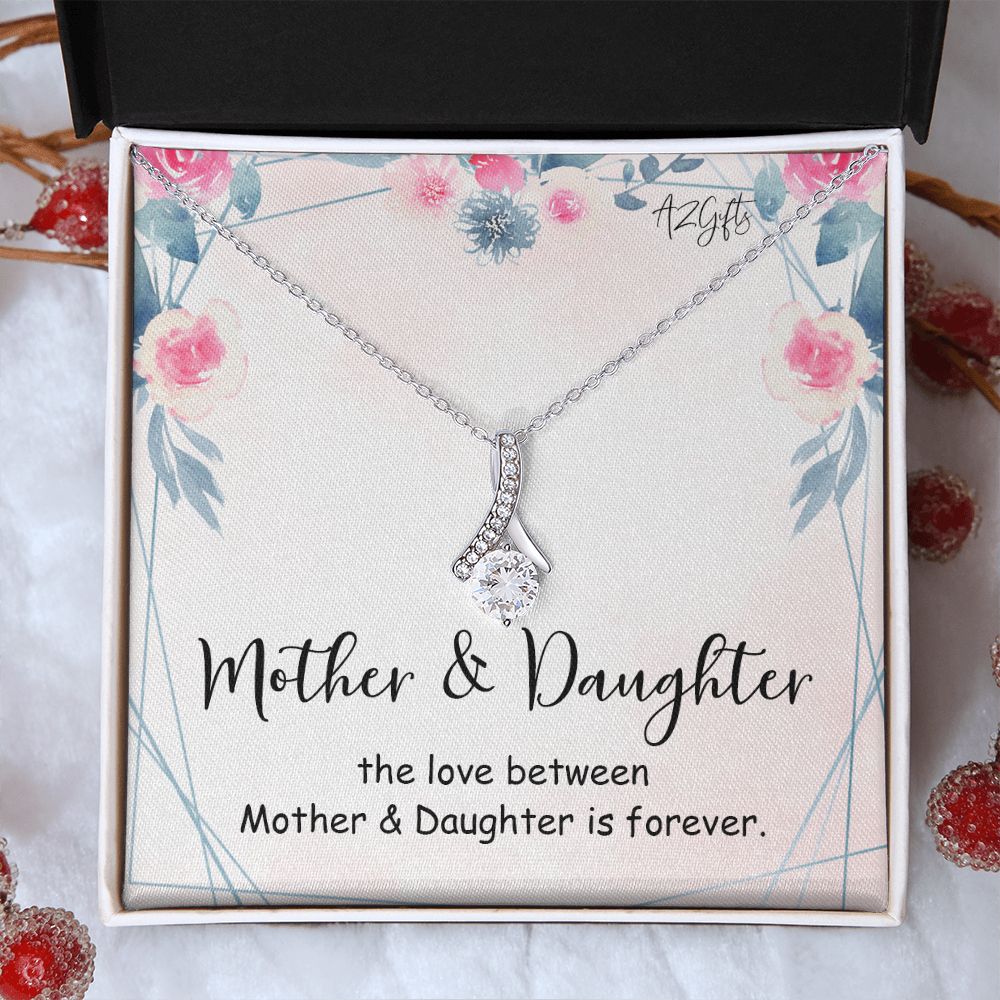 Mom Necklace Gifts for Mom from Daughter to Mom Gifts for Mothers Day from Daughter, To My Mom Necklace from Daughter to Mom Birthday Gifts Necklace with Message Card and Gift Box Alluring Beauty Necklace