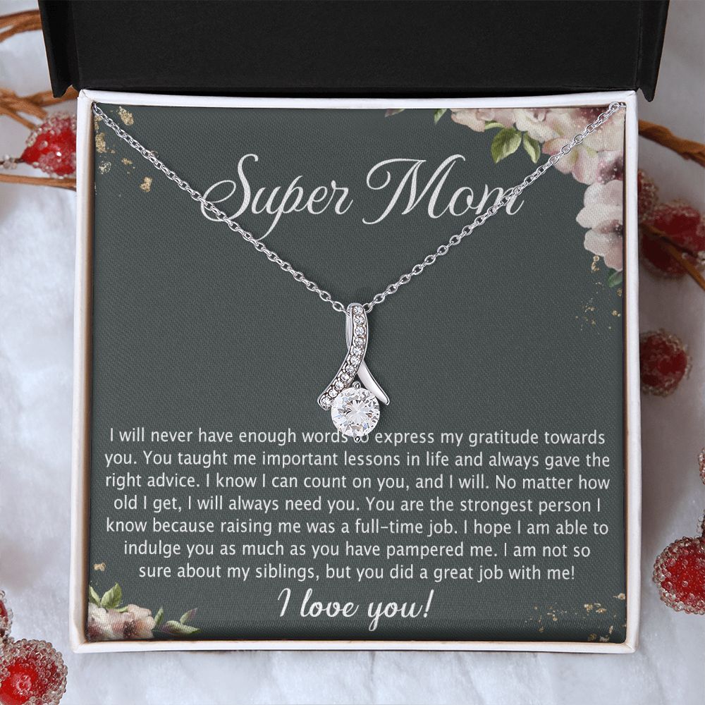 To My Mom Necklace Pendant Gift From Daughter Your Faith Lets Us Know With Message Card Gift For Mom Alluring Beauty Necklace