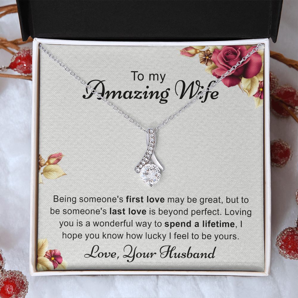 Birthday Gifts For Wife, Necklace Gifts For Wife From Husband, To My Wife Jewelry For Women , To My Wife Necklace  from Husband Wedding Anniversary Present For Wife, Beautiful Wife Jewelry Christmas 6 Alluring Beauty Necklace