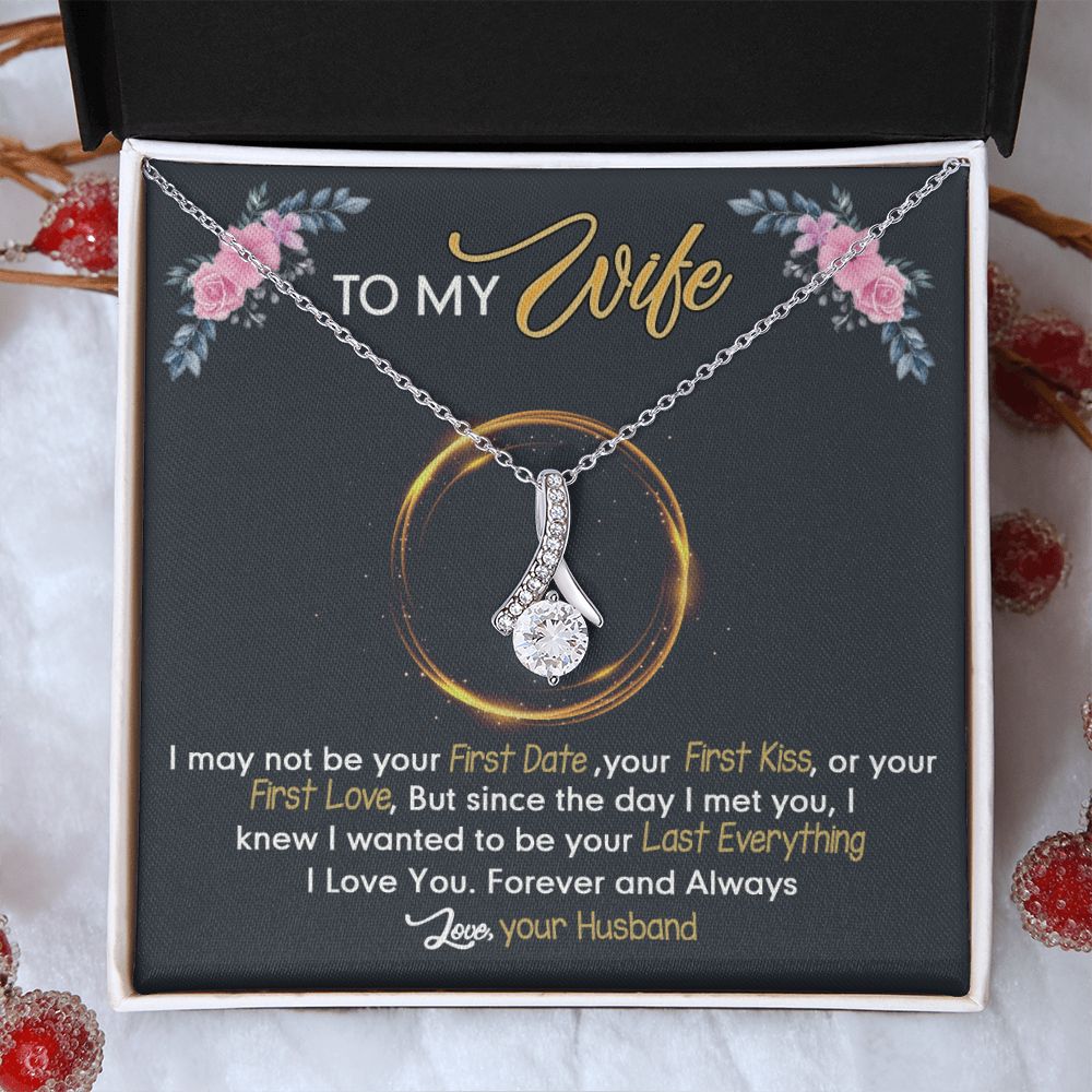 Birthday Gifts For Wife, Necklace Gifts For Wife From Husband, To My Wife Jewelry For Women , To My Wife Necklace  from Husband Wedding Anniversary Present For Wife, Beautiful Wife Jewelry Christmas24 Alluring Beauty Necklace