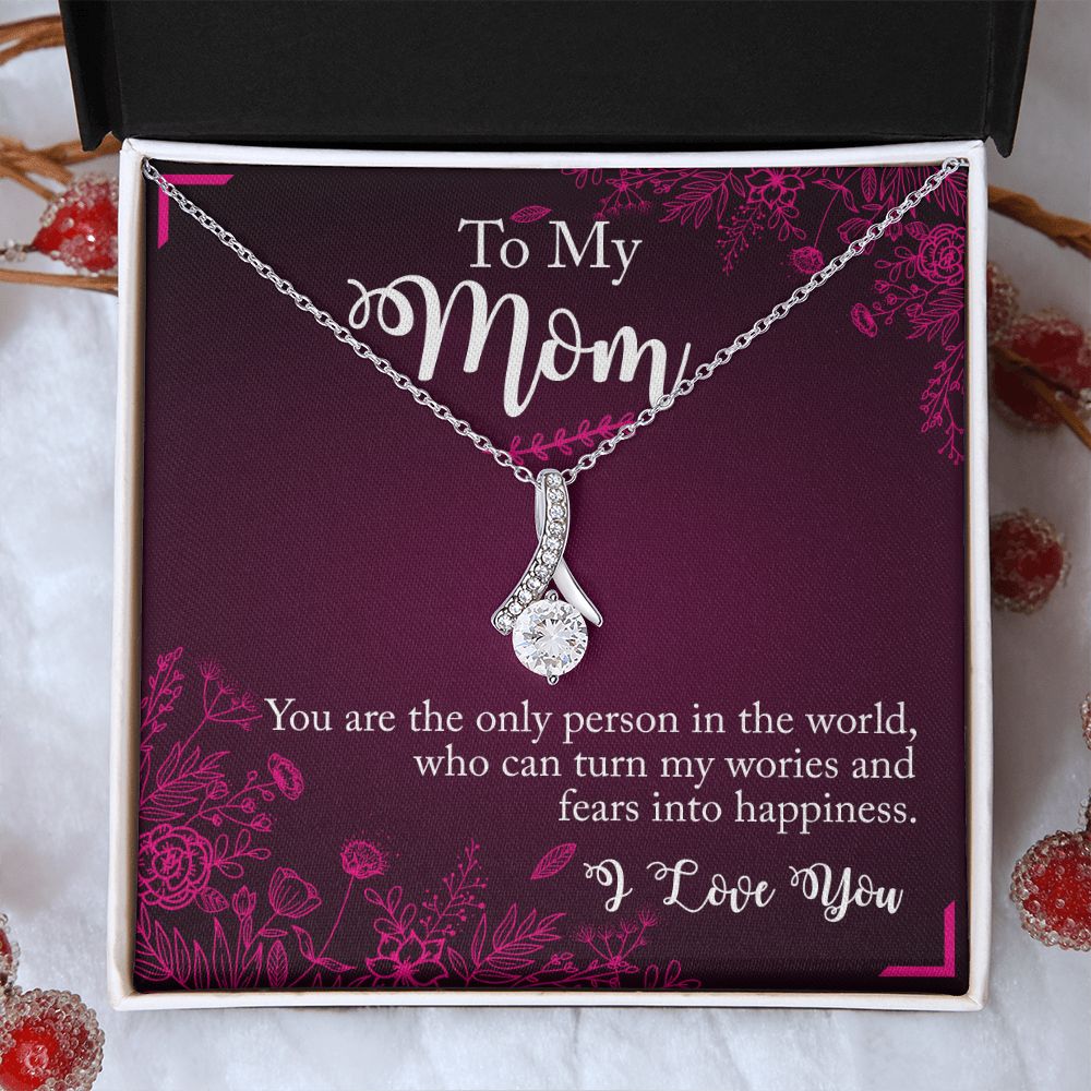 To My Mom Necklace Pendant Gift From Daughter Necklace You Are The Only Person Gift For To Mom Happy Mother's Day Mother In Law Gift On Birthday Anniversary Gift 30821 Alluring Beauty Necklace