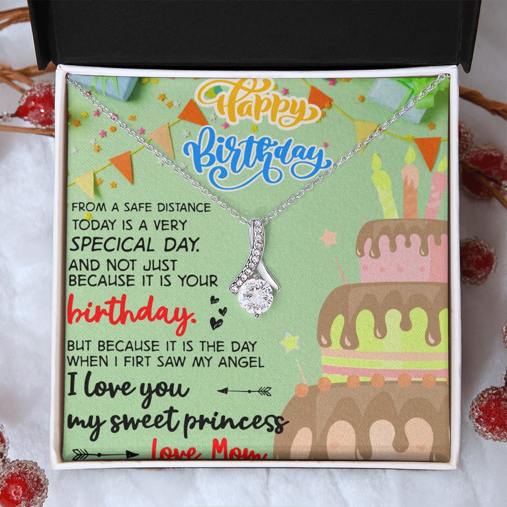 Mother Daughter Gift Ideas, To My Daughter Gift Necklace from Mom, Jewelry Pendant Present for Daughter, Birthday Christmas Gift Graduation Gifts for Daughters, Mother and Daughter Necklace 31 Alluring Beauty Necklace