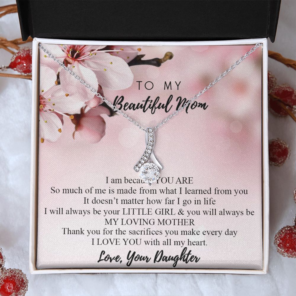Mom Necklace Gifts for Mom from Daughter to Mom Gifts for Mothers Day from Daughter, To My Mom Necklace from Daughter to Mom Birthday Gifts Necklace with Message Card and Gift Box2246 Alluring Beauty Necklace