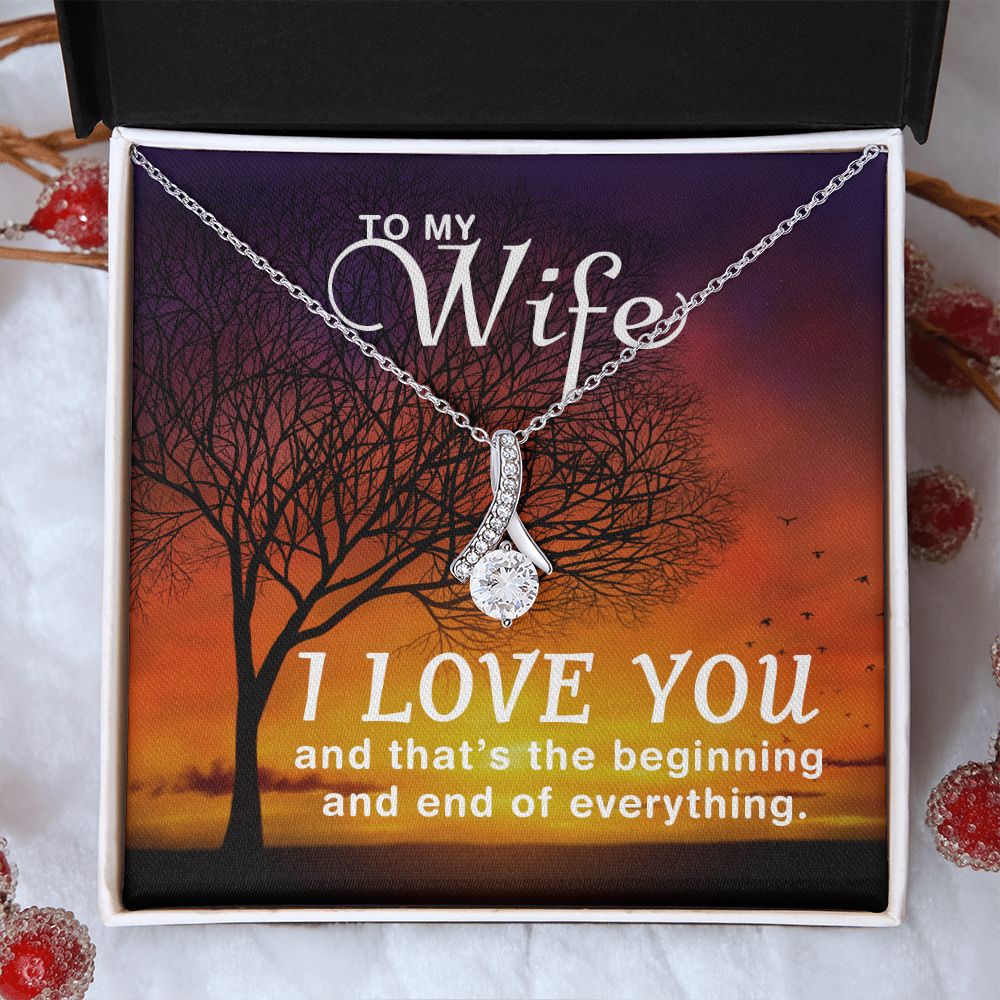 Birthday Gifts For Wife, Necklace Gifts For Wife From Husband, To My Wife Jewelry For Women , To My Wife Necklace  from Husband Wedding Anniversary Present For Wife, Beautiful Wife Jewelry Christmas14 Alluring Beauty Necklace