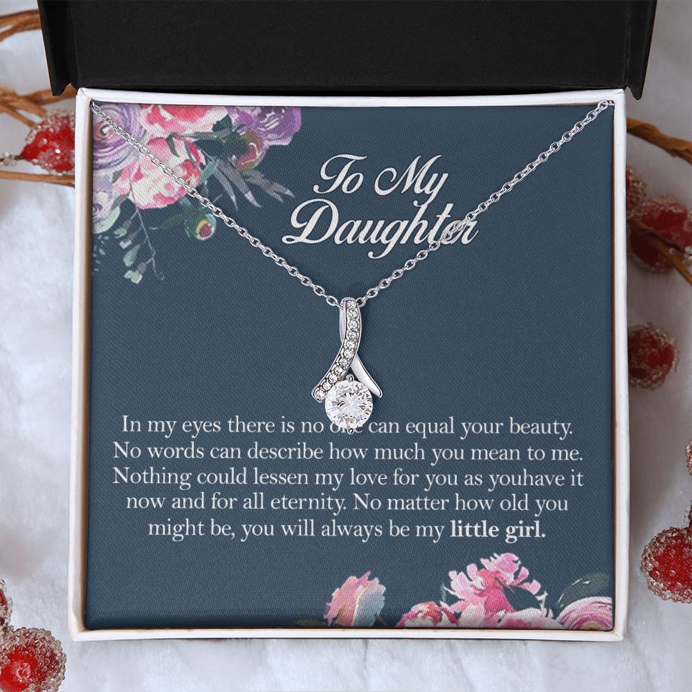 Mother Daughter Gift Ideas, To My Daughter Gift Necklace from Mom, Jewelry Pendant Present for Daughter, Birthday Christmas Gift Graduation Gifts for Daughters, Mother and Daughter Necklace 2139 Alluring Beauty Necklace