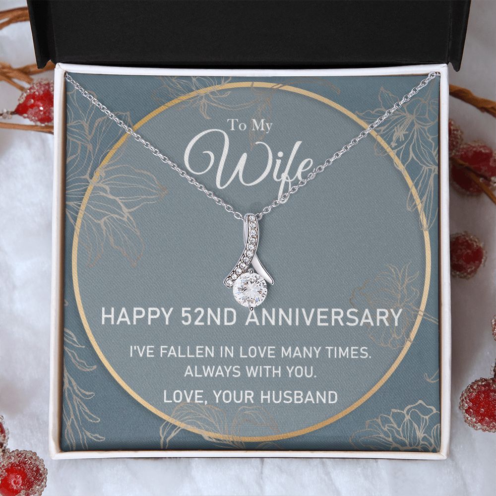 To My Wife Necklace from Husband, Personalized Necklace for Women, Luxury Necklace for Wife from Man Men, Wedding Anniversary Present For Wife, Beautiful Wife Jewelry Christmas Birthday Gifts For Wife5 Alluring Beauty Necklace