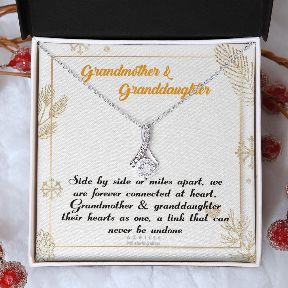 To My Grandma Necklace, Gift for Grandmother Necklace, Mothers Day Gift For Grandma Nana, Grandma Jewelry From Grandchildren GrandKids , Jewelry Box Gift For Grandma Grandmother14 Alluring Beauty Necklace