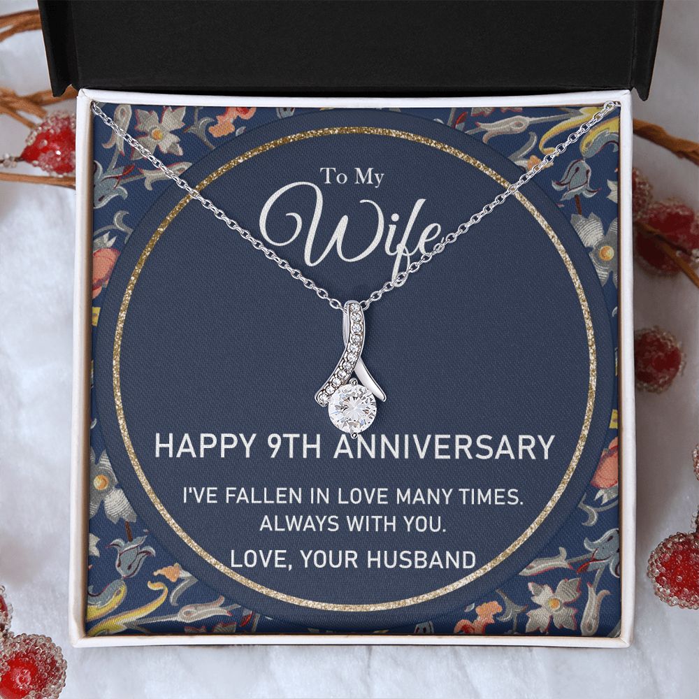 To My Wife Necklace from Husband, Personalized Necklace for Women, Luxury Necklace for Wife from Man Men, Wedding Anniversary Present For Wife, Beautiful Wife Jewelry Christmas Birthday Gifts For Wife6 Alluring Beauty Necklace