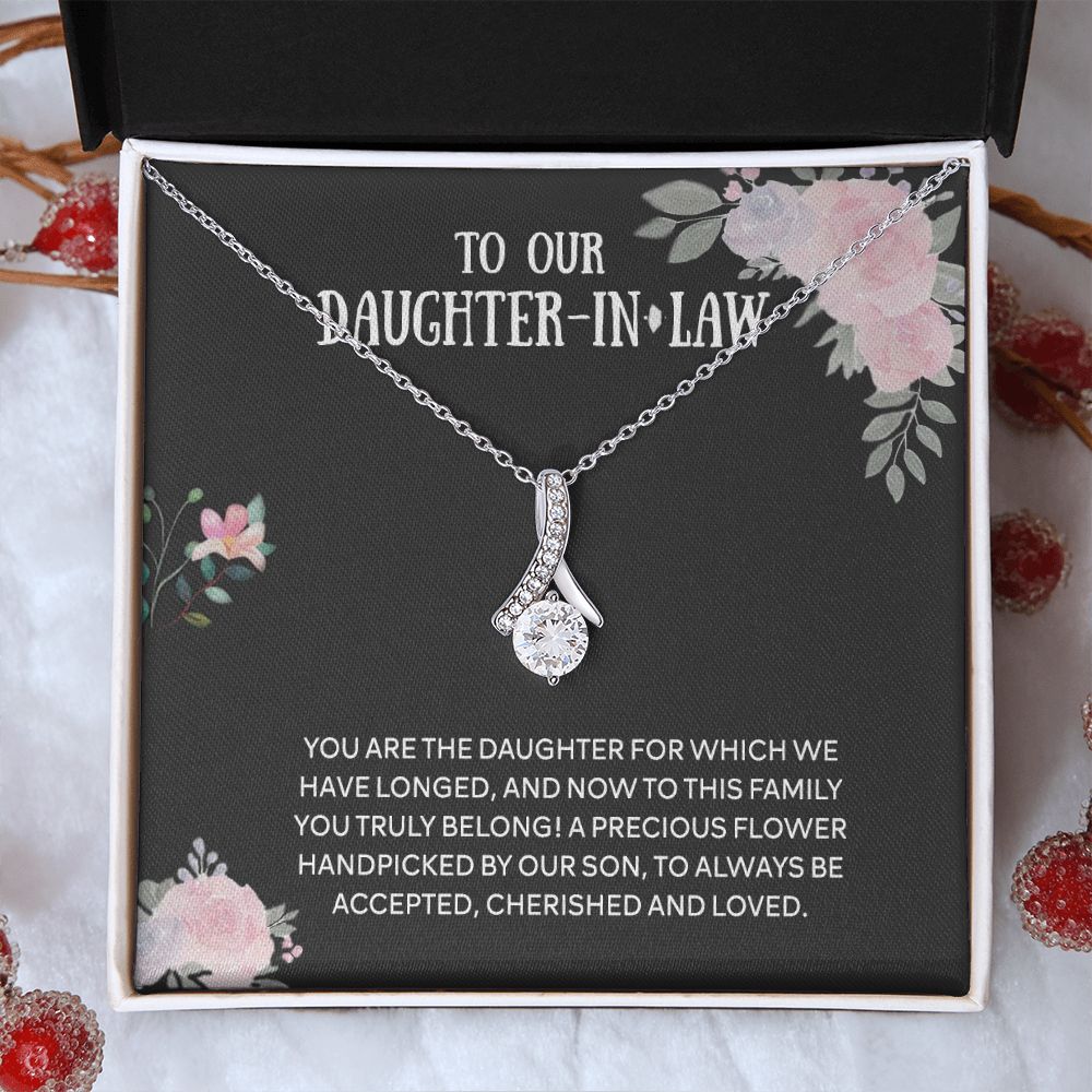To Our Daughter-in-law Necklace from Mother-in-law Daughter-in-law Birthday Gift Alluring Beauty Necklace