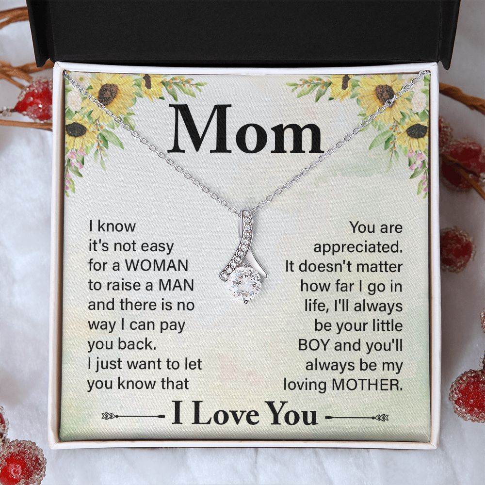 To My Mom Necklace, Gift For Mom, Mother's Day Gift from Daughter, Mom Jewelry Gift for Mothers Day, Birthday Gift for Mother, Moms Gift from Daughter Son, Necklace for Mom Mother 20 Alluring Beauty Necklace