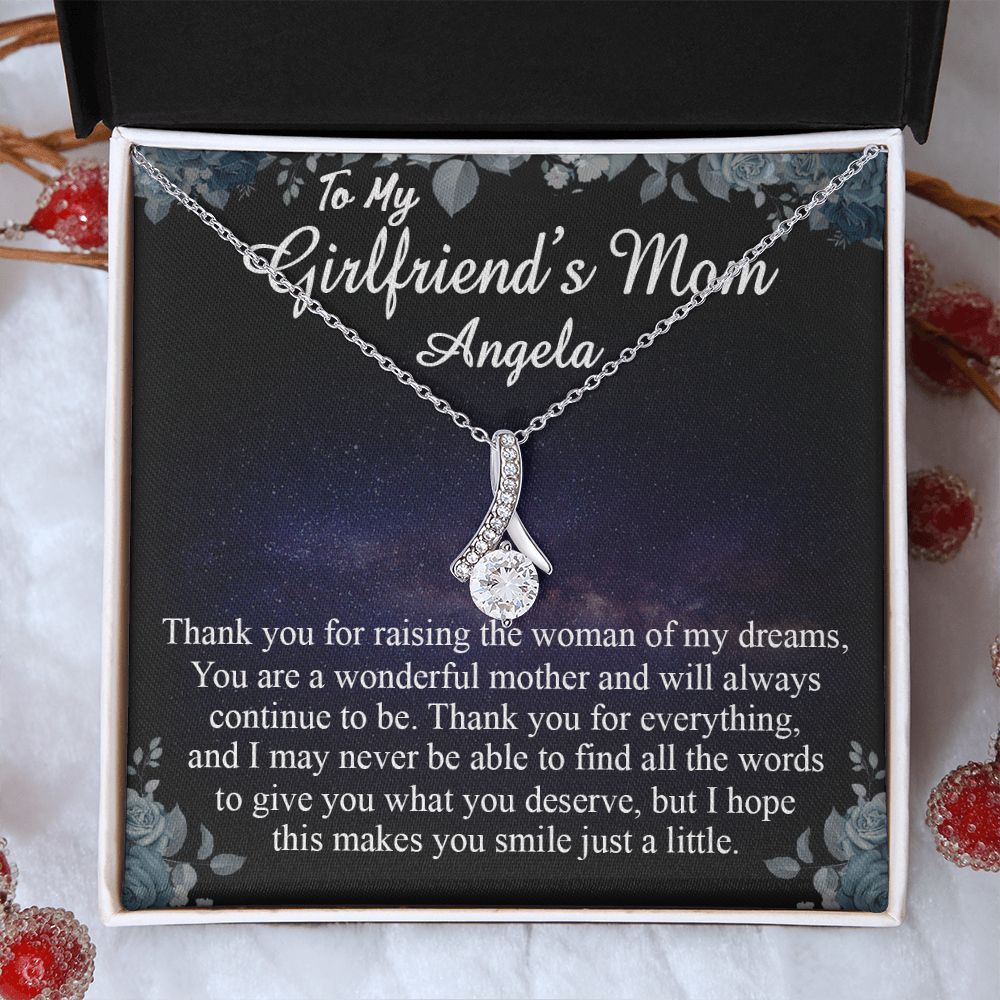 To My Girlfriends Mom Gift Mother's Day Gift for Girlfriend's Mom Necklace Gift Angela Alluring Beauty Necklace