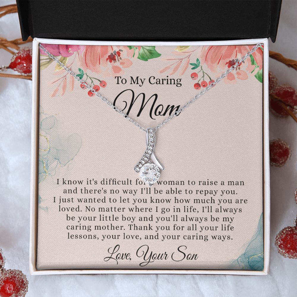 To My Mom Necklace, Mom Gift From Son, Mom gifts, Gift for Mom From Son, Mom Mothers Day Gift From Son, To my Mom Necklace, Mom Gift Necklace, Mother Birthday Gift From Son Alluring Beauty Necklace