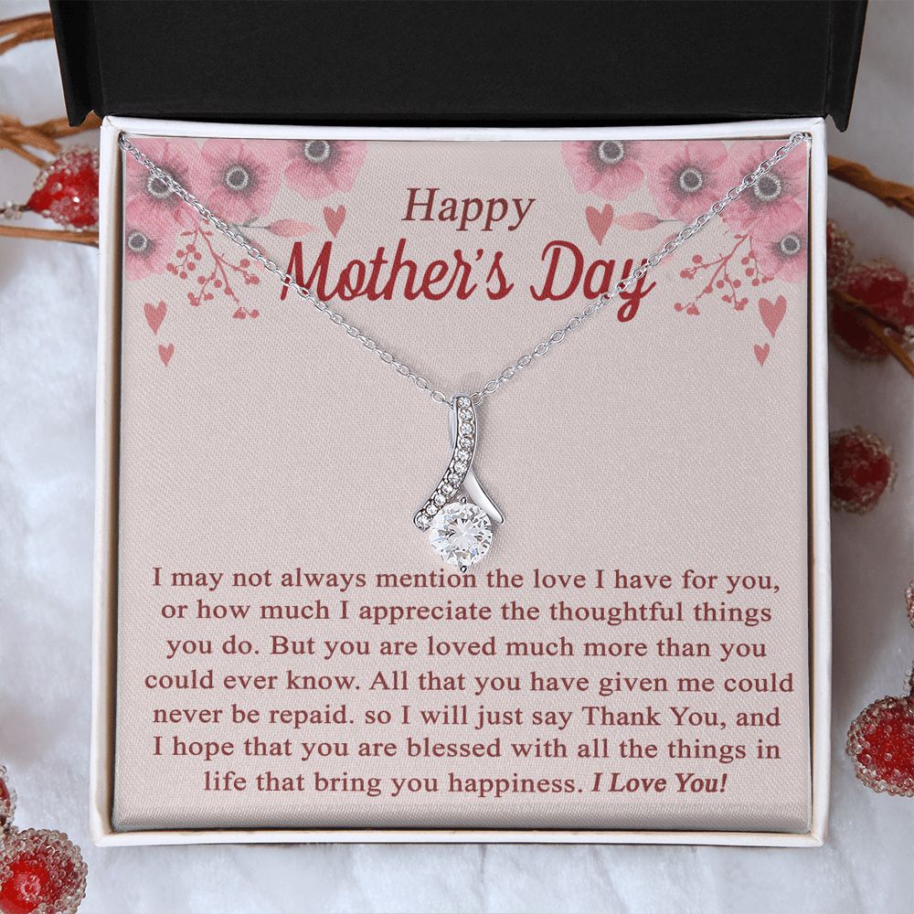 vTo My Mom Angel Mother Necklace Pendant Gift From Daughter Or Son With Message Card Gift For Mom Alluring Beauty Necklace