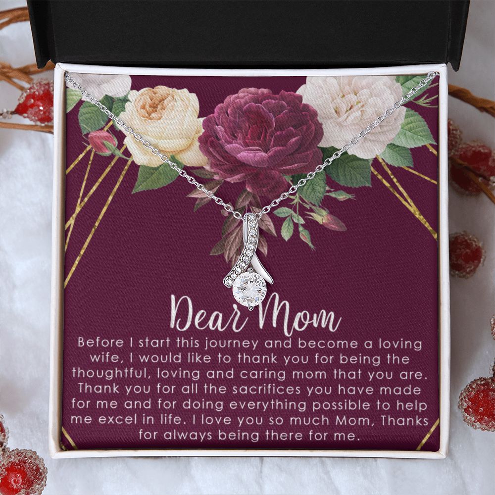 To My Mom Necklace, Gift For Mom, Mother's Day Gift from Daughter, Mom Jewelry Gift for Mothers Day, Birthday Gift for Mother, Moms Gift from Daughter Son, Necklace for Mom Mother2 Alluring Beauty Necklace