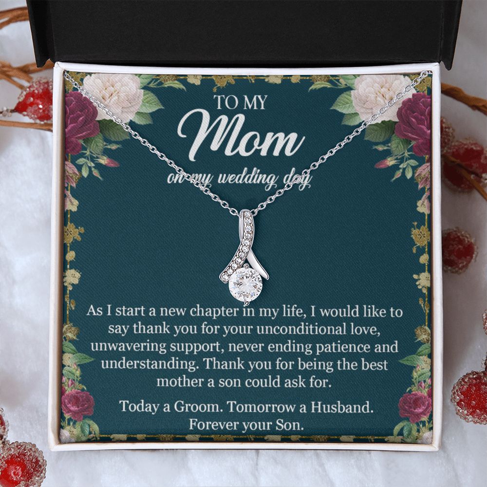 To My Mom Necklace, Gift For Mom, Mother's Day Gift from Daughter, Mom Jewelry Gift for Mothers Day, Birthday Gift for Mother, Moms Gift from Daughter Son, Necklace for Mom Mother 3 Alluring Beauty Necklace
