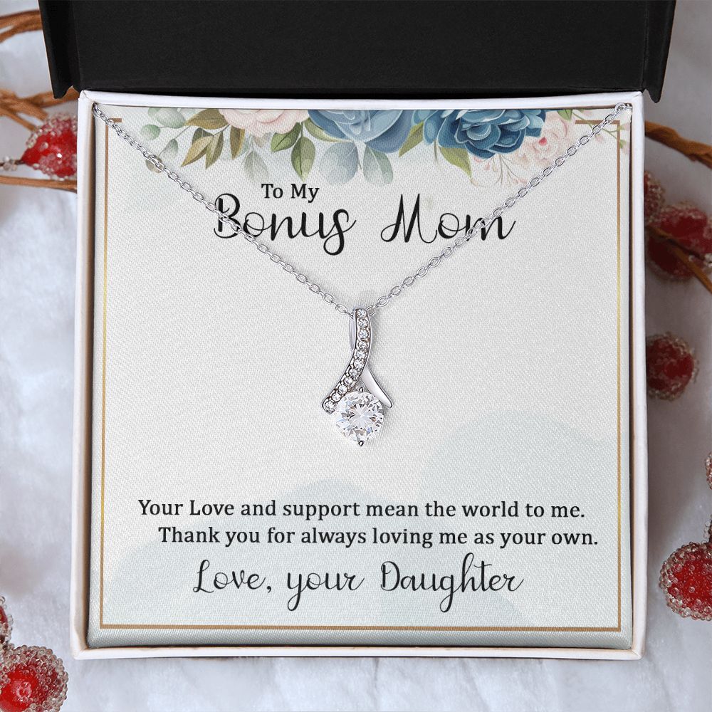 Mother Daughter Necklace as Daughter Gift from Mom, Mom Necklace as Christmas Gift for Mom from Son, Birthday Gift for Mother in Law Necklace, Bonus Mom Gifts for Step Mom Necklace6 Alluring Beauty Necklace