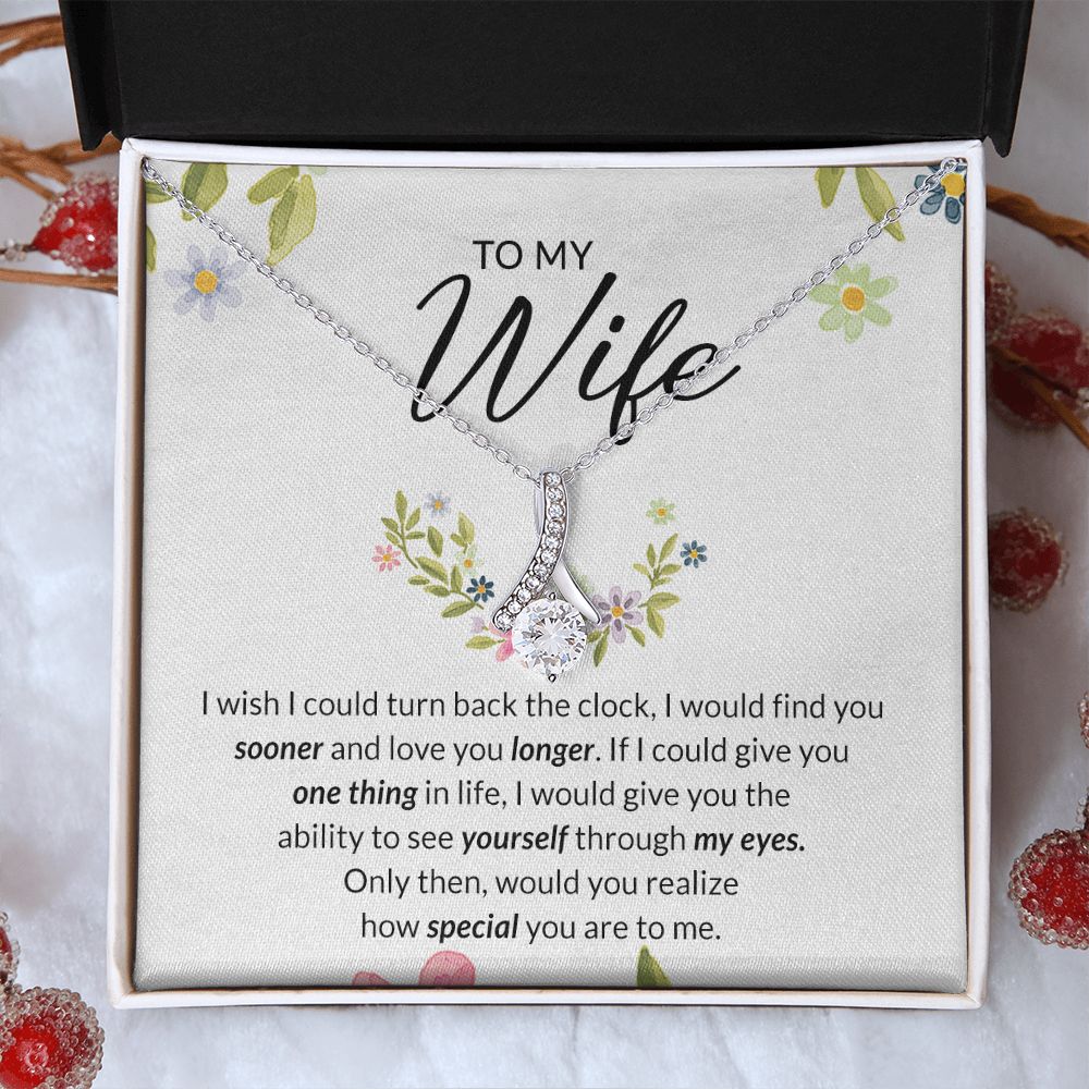 Birthday Gifts For Wife, Necklace Gifts For Wife From Husband, To My Wife Jewelry For Women , To My Wife Necklace  from Husband Wedding Anniversary Present For Wife, Beautiful Wife Jewelry Christmas17 Alluring Beauty Necklace