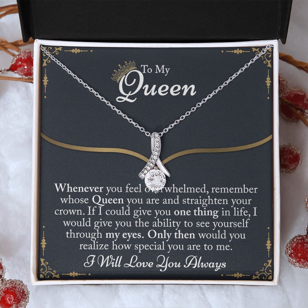 To My Queen Gift For Her Jewelry Gift Her Gift for Her Christmas Necklace Alluring Beauty Necklace