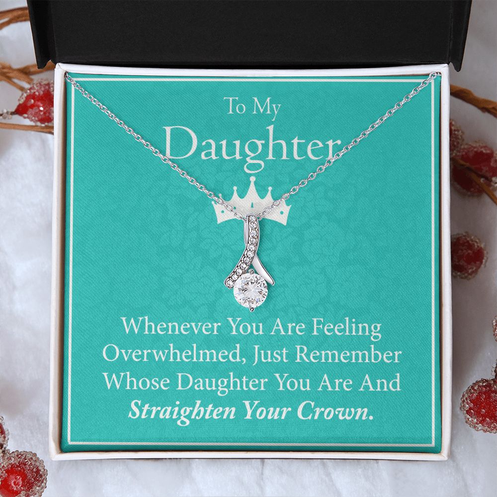 Jewelry Pendant Present for Daughter, To My Daughter Gift Necklace from Mom, Mother Daughter Gift Ideas, Birthday Christmas Gift Graduation Gifts for Daughters, Mother and Daughter Necklace 15 Alluring Beauty Necklace