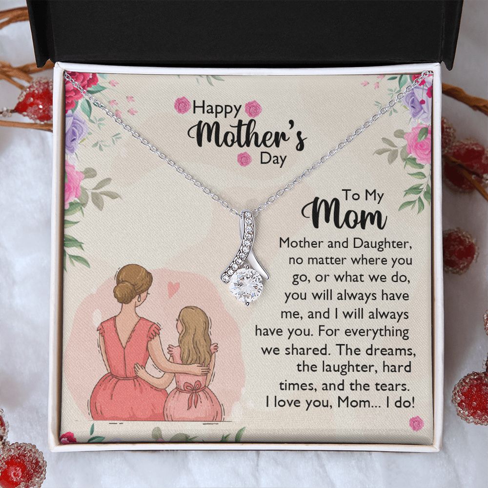 Mom Necklace Gifts for Mom from Daughter to Mom Gifts for Mothers Day from Daughter, To My Mom Necklace from Daughter to Mom Birthday Gifts Necklace with Message Card and Gift Box11 Alluring Beauty Necklace