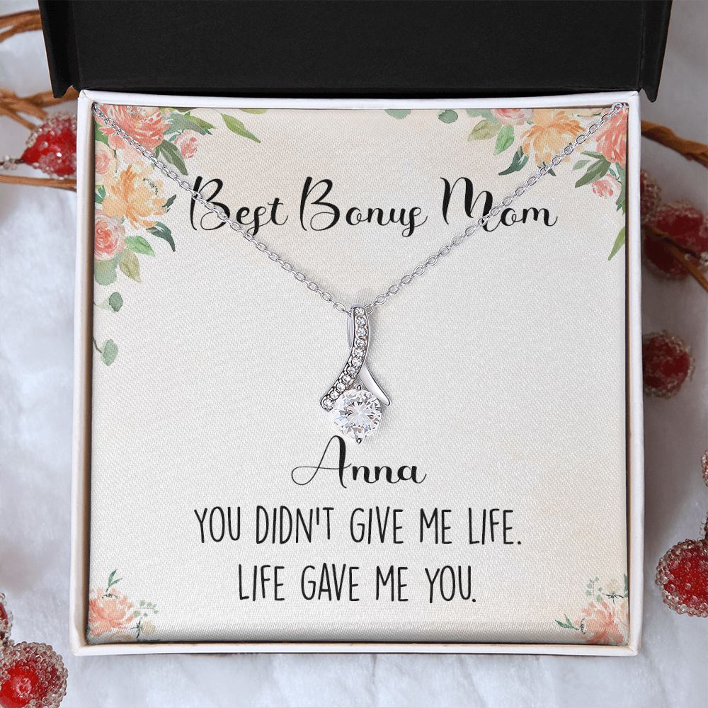 To My Stepmom Necklace from Stepdaughter Birthday Gifts for Stepmom Stepmother Gifts for Second Mom Gifts for Stepmom from Bonus Daughter Stepmom Gifts for Birthday Mothers Day 301 Alluring Beauty Necklace