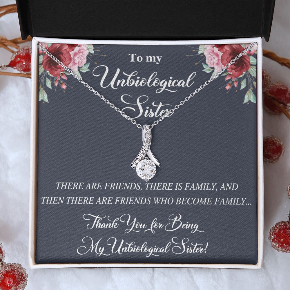 Unbiological Sister Alluring Beautiful Necklace, Best Friend Necklace, Soul Gift Alluring Beauty Necklace