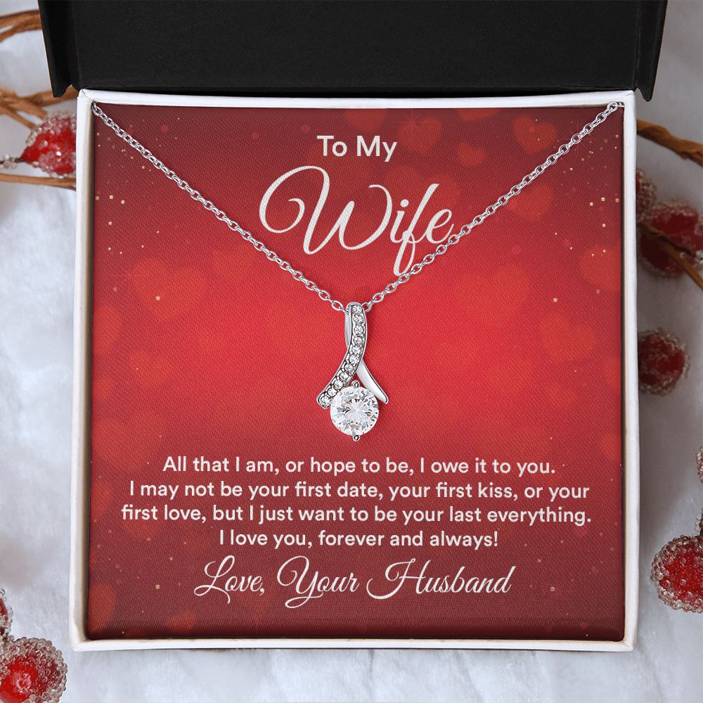 Birthday Gifts For Wife, Necklace Gifts For Wife From Husband, To My Wife Jewelry For Women , To My Wife Necklace  from Husband Wedding Anniversary Present For Wife, Beautiful Wife Jewelry Christmas30 Alluring Beauty Necklace