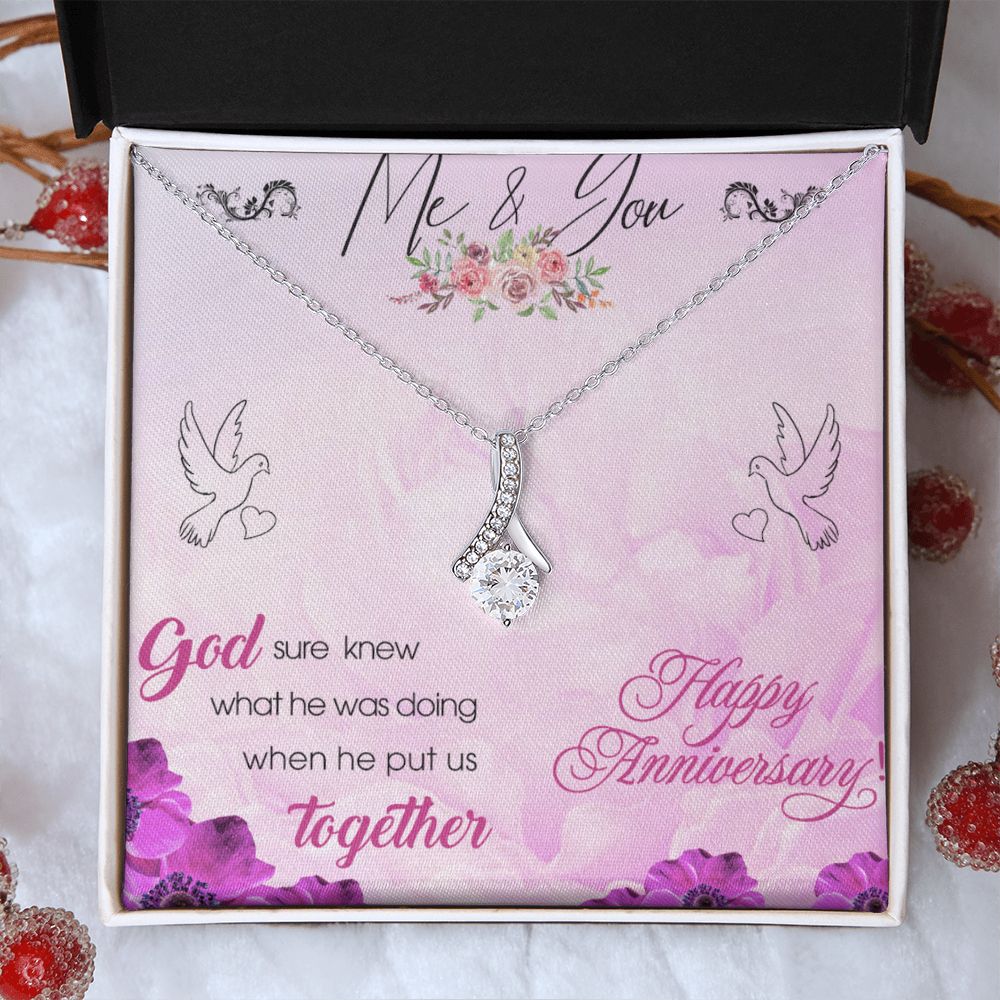 To My Wife Necklace, Wedding Anniversary Jewelry For Women, Necklace For Wife from Husband, Gift For Wife Birthday Gifts From Husband Necklace, Jewelry With Message Card In A Gift Box8 Alluring Beauty Necklace