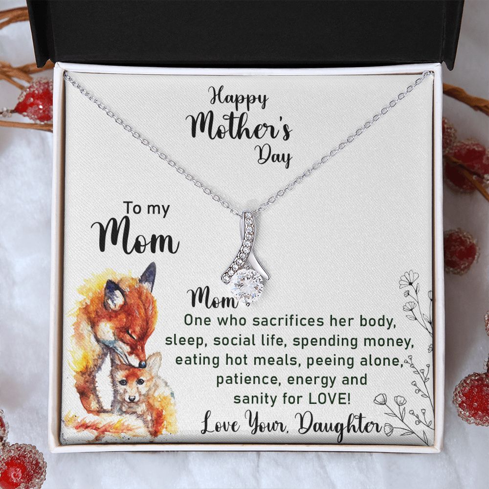 Mom Necklace Gifts for Mom from Daughter to Mom Gifts for Mothers Day from Daughter, To My Mom Necklace from Daughter to Mom Birthday Gifts Necklace with Message Card and Gift Box2223 Alluring Beauty Necklace