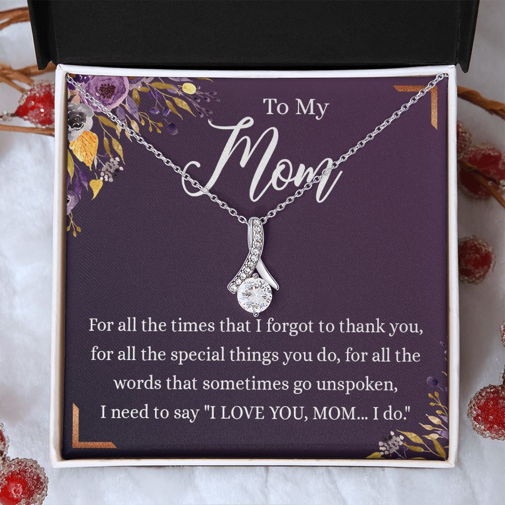 To My Mother Gift Necklace To Mom, Mother, Mommy, Momma from Child Special Mother Gift for Birthday Mothers Day Retriment Anniversary Hoiday Present for Mom Necklace for Women Alluring Beauty Necklace