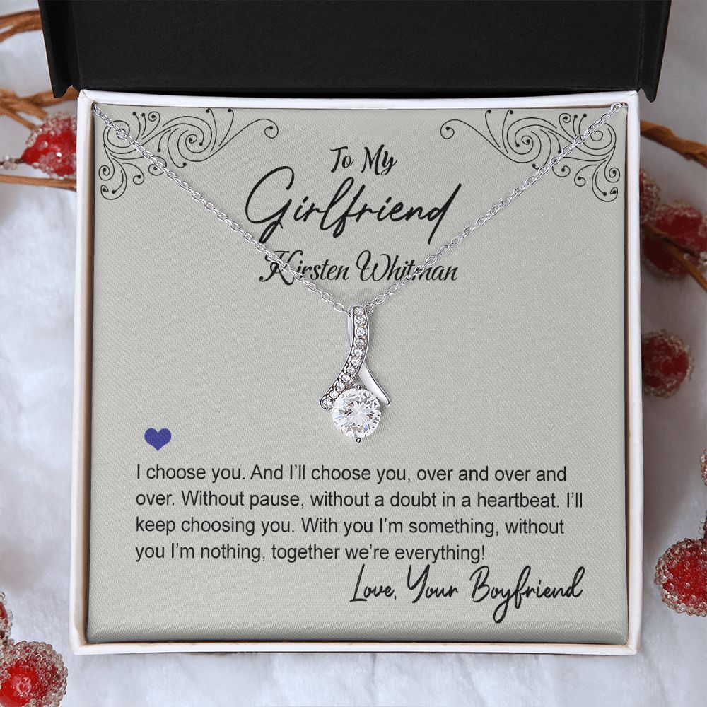 To My Girlfriend Necklace from Boyfriend To My Future Wife Necklace Jewelry For Girlfriend Gift For Girlfriend Gift for Her Romantic Birthday Valentines Day Gift For Girlfriend Gifts Necklaces 7 Alluring Beauty Necklace