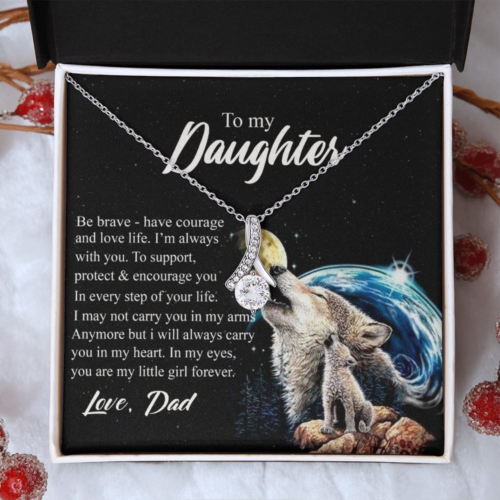 Mother Daughter Gift Ideas, To My Daughter Gift Necklace from Mom, Jewelry Pendant Present for Daughter, Birthday Christmas Gift Graduation Gifts for Daughters, Mother and Daughter Necklace 26 Alluring Beauty Necklace