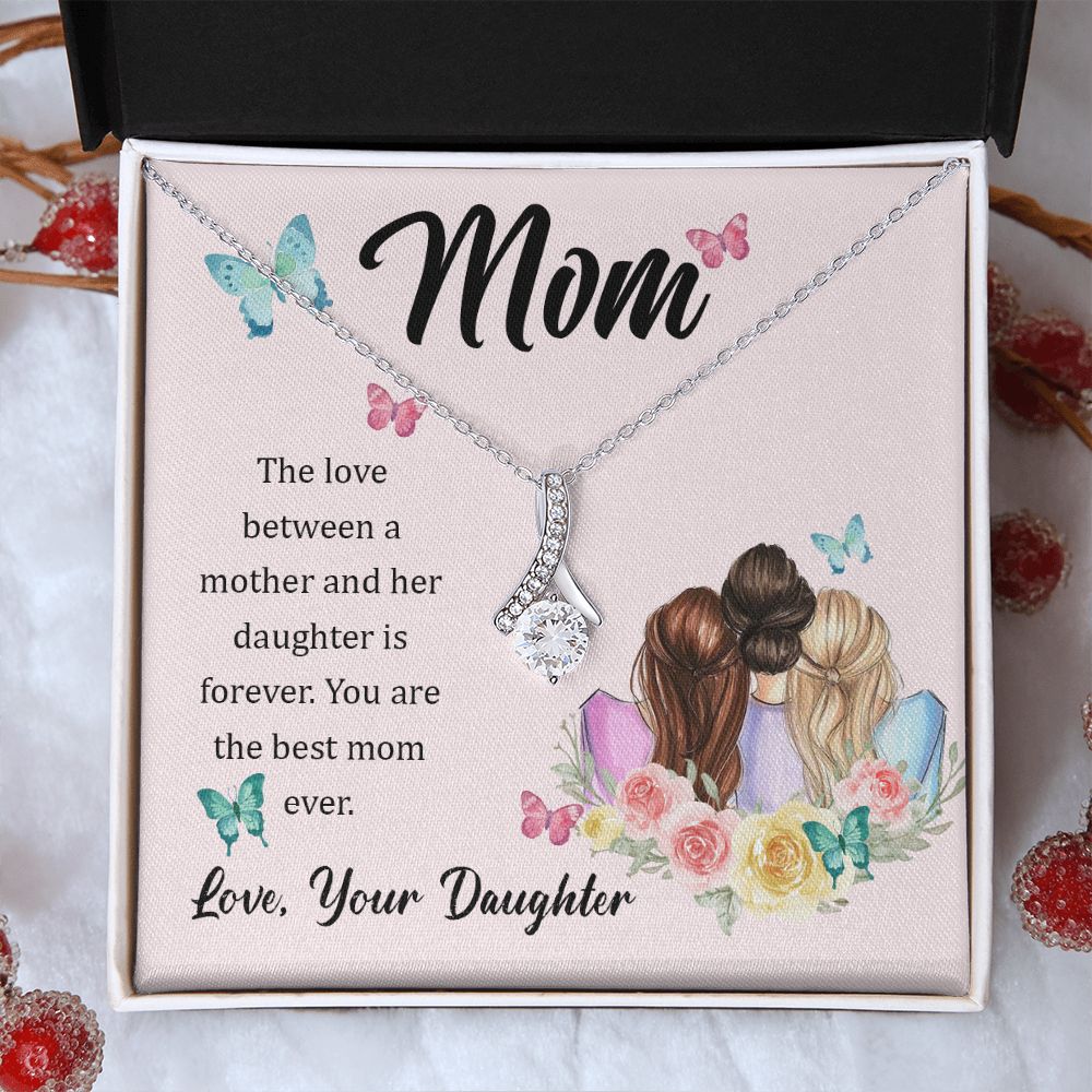 Mom Necklace Gifts for Mom from Daughter to Mom Gifts for Mothers Day from Daughter, To My Mom Necklace from Daughter to Mom Birthday Gifts Necklace with Message Card and Gift Box21 Alluring Beauty Necklace