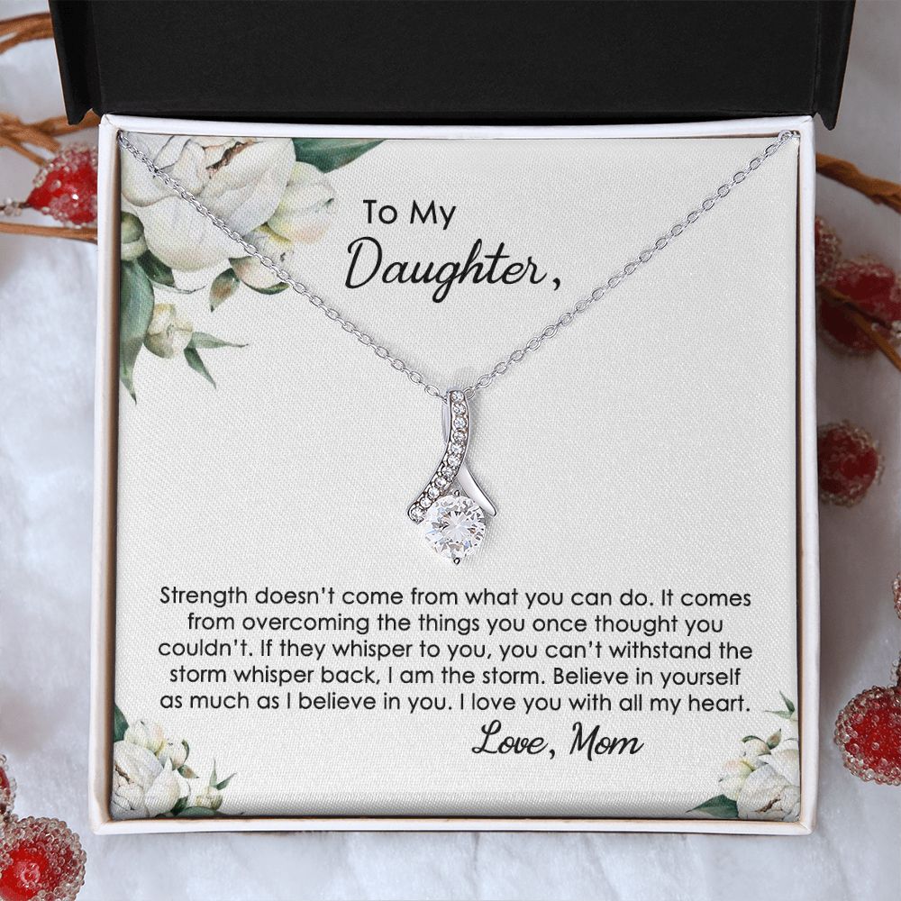 Mother Daughter Gift Ideas, To My Daughter Gift Necklace from Mom, Jewelry Pendant Present for Daughter, Birthday Christmas Gift Graduation Gifts for Daughters, Mother and Daughter Necklace 2140 Alluring Beauty Necklace