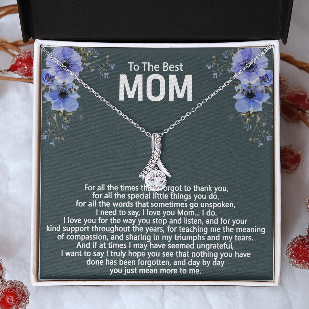 To The Best Mom Love Knot Necklace Gift For Mom On Mother's Day Alluring Beauty Necklace