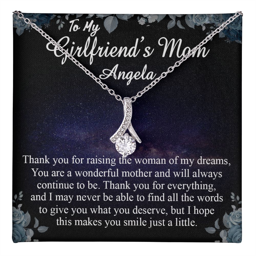 To My Girlfriends Mom Gift Mother's Day Gift for Girlfriend's Mom Necklace Gift Angela Alluring Beauty Necklace