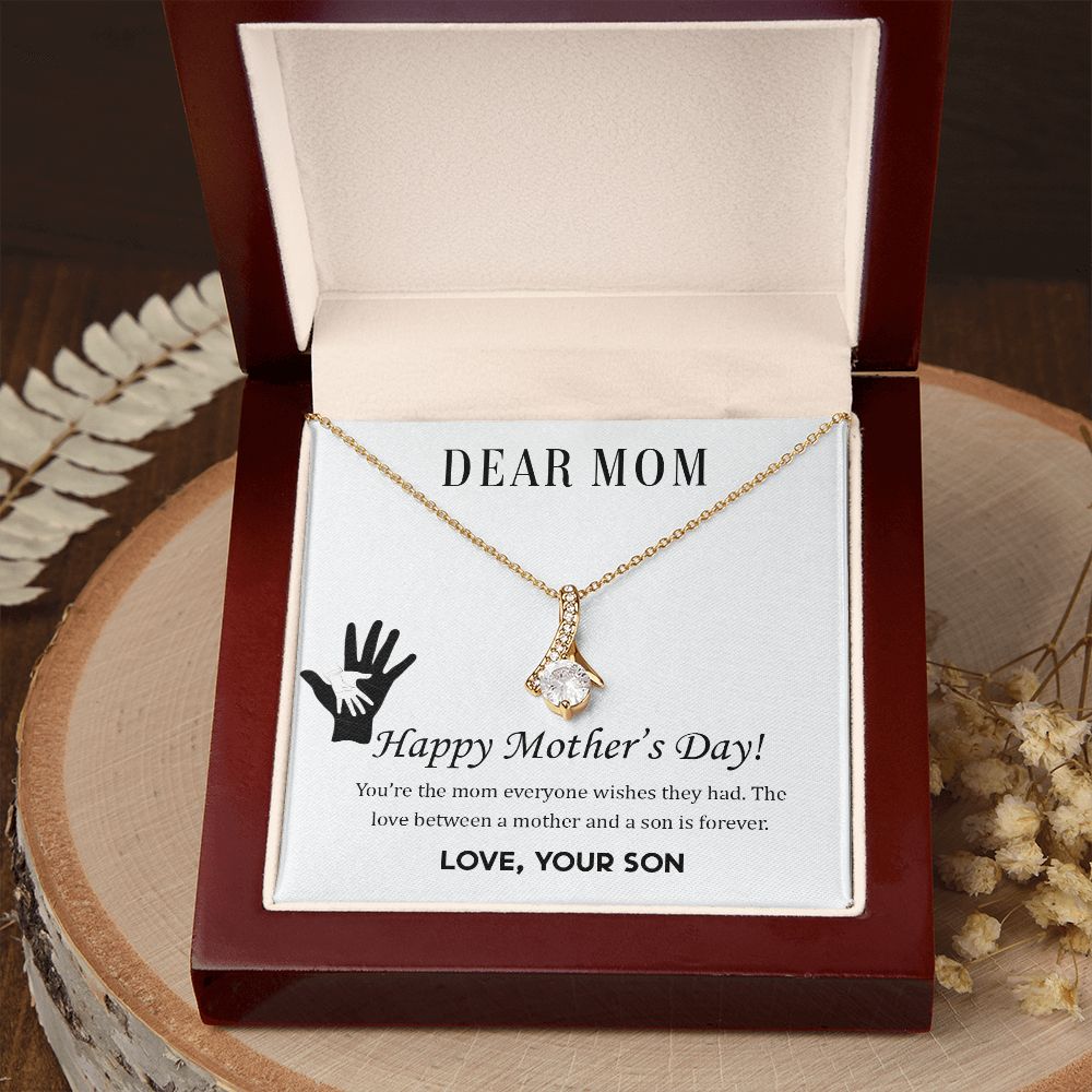2Mom Necklace Gifts for Mom from Daughter to Mom Gifts for Mothers Day from Daughter, To My Mom Necklace from Daughter to Mom Birthday Gifts Necklace with Message Card and Gift Box2228 Alluring Beauty Necklace
