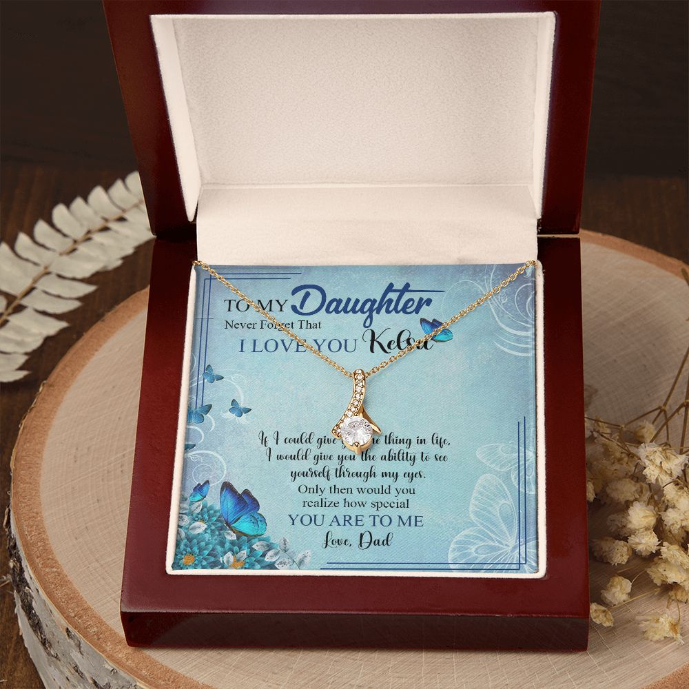 Mother Daughter Gift Ideas, To My Daughter Gift Necklace from Mom, Jewelry Pendant Present for Daughter, Birthday Christmas Gift Graduation Gifts for Daughters, Mother and Daughter Necklace 21 Alluring Beauty Necklace