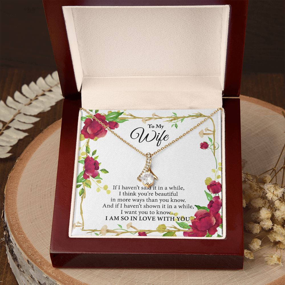 Birthday Gifts For Wife, Necklace Gifts For Wife From Husband, To My Wife Jewelry For Women , To My Wife Necklace  from Husband Wedding Anniversary Present For Wife, Beautiful Wife Jewelry Christmas19 Alluring Beauty Necklace