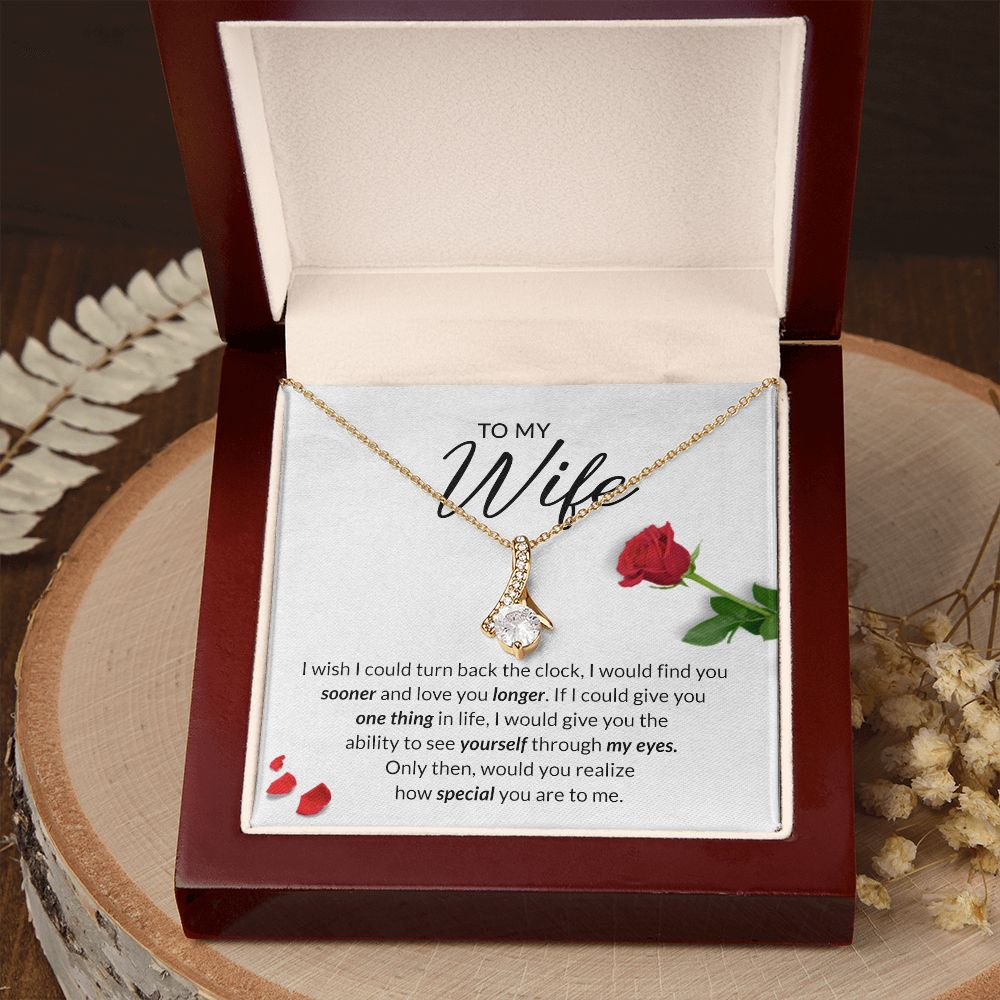 Birthday Gifts For Wife, Necklace Gifts For Wife From Husband, To My Wife Jewelry For Women , To My Wife Necklace  from Husband Wedding Anniversary Present For Wife, Beautiful Wife Jewelry Christmas22 Alluring Beauty Necklace