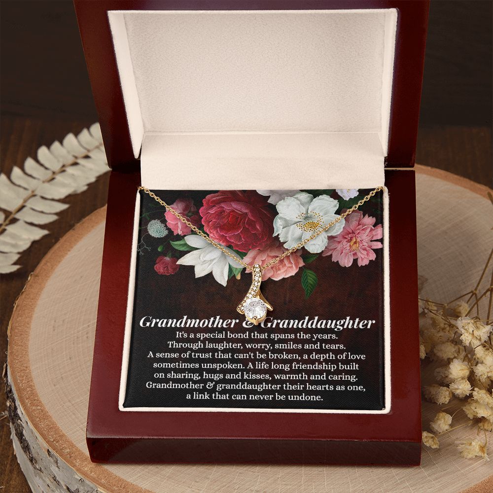 To My Grandma Necklace, Gift for Grandmother Necklace, Mothers Day Gift For Grandma Nana, Grandma Jewelry From Grandchildren GrandKids , Jewelry Box Gift For Grandma Grandmother11 Alluring Beauty Necklace