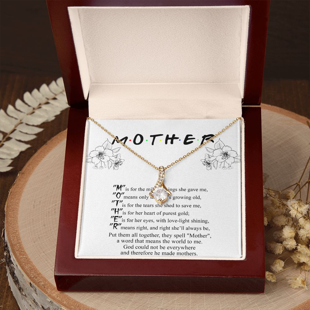Mom Necklace Gifts for Mom from Daughter to Mom Gifts for Mothers Day from Daughter, To My Mom Necklace from Daughter to Mom Birthday Gifts Necklace with Message Card and Gift Box2224 Alluring Beauty Necklace