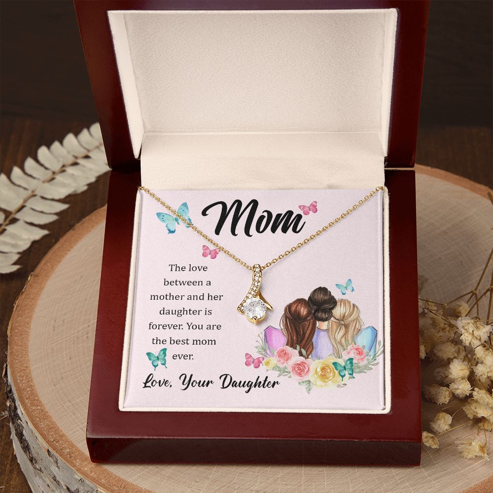 Mom Necklace Gifts for Mom from Daughter to Mom Gifts for Mothers Day from Daughter, To My Mom Necklace from Daughter to Mom Birthday Gifts Necklace with Message Card and Gift Box21 Alluring Beauty Necklace