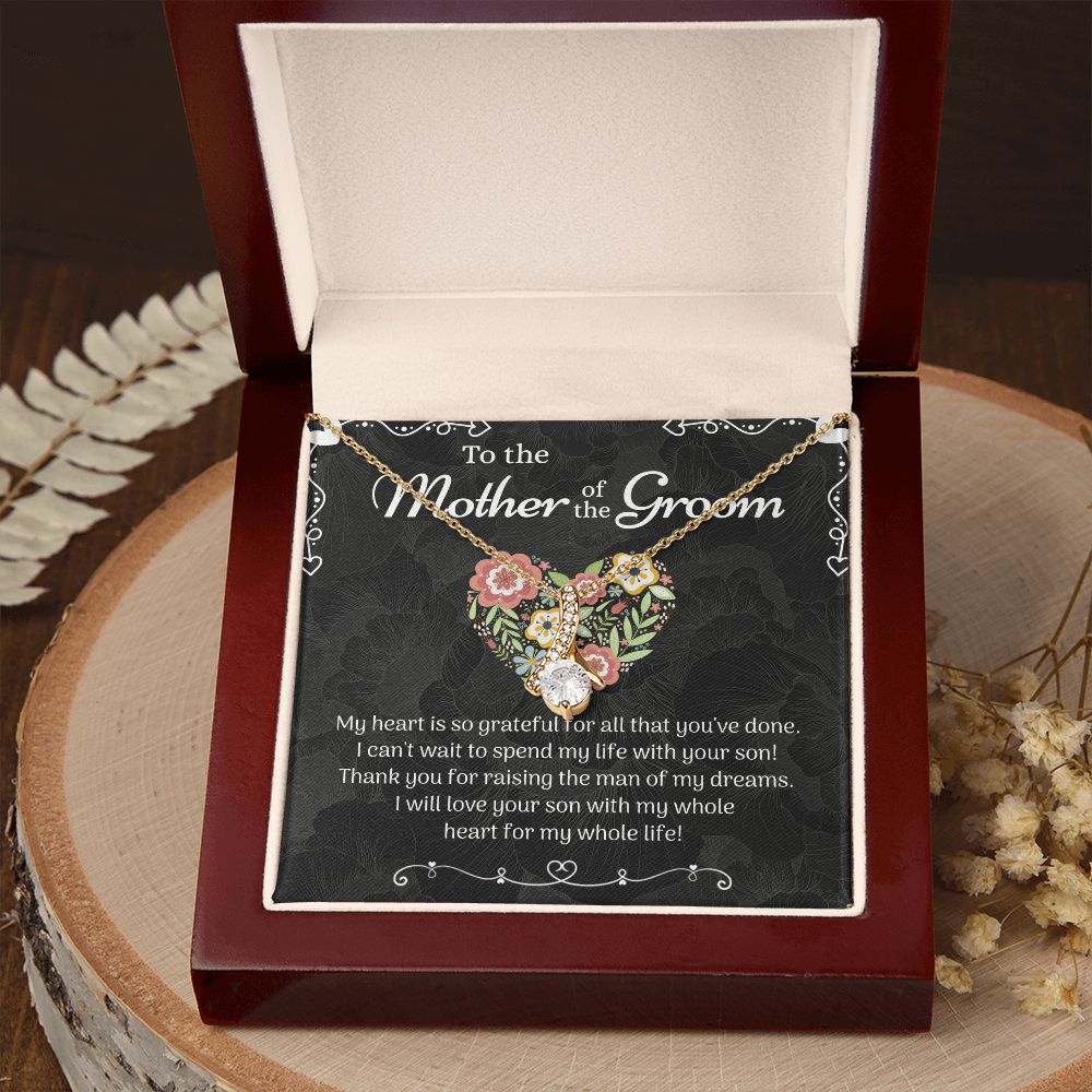 Mother of the Groom Sunflower Bracelet from Bride, Mother of the Groom Jewelry, Unique Mother Of The Groom Wedding Gift, Mom of Groom Gift Alluring Beauty Necklace